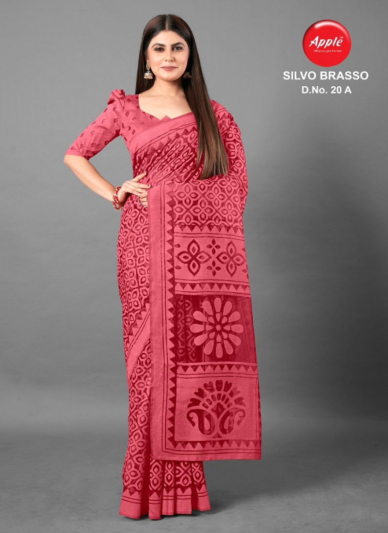 Apple Silvo Brasso 20 Latest Fancy Designer Festive Ware  Printed Brasso Saree